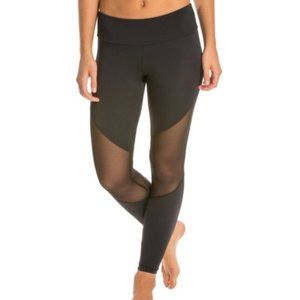 Onzie Track Yoga Leggings Black Mesh Size S/M